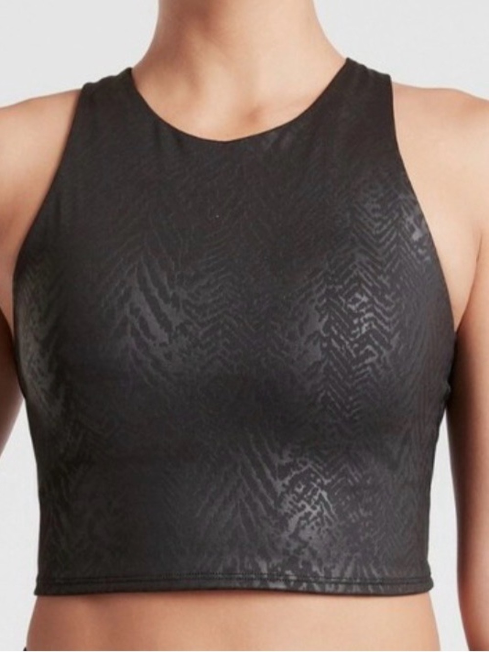 Athleta Black Conscious Embossed Crop